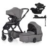PETITE&MARS Kočík kombinovaný ICON 2v1 LITE AIR + CYBEX Aton B2 i-Size + základňa (Variant Dove Grey, Farba Sivá)