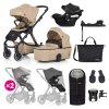 PETITE&MARS Kočík kombinovaný ICON 2v1 XXL AIR + CYBEX Aton B2 i-Size + základňa (Variant Dove Grey, Farba Sivá)