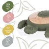 ZOPA Silikónové drevené hryzátko Turtle (Variant Dove Grey)