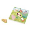 J07129 Janod Farm Drevene vkladacie puzzle s uchytom Zvieratka 03