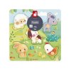 J07129 Janod Farm Drevene vkladacie puzzle s uchytom Zvieratka 07