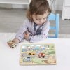 Tooky Toy Puzzle so zvukmi Dopravné prostriedky Pastel