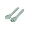 KikkaBoo Príbor 2-dielny Platinum Silicone (Variant Sage)