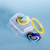 canpol babies set symetrickych silikonovych dudliku light touch 0 6m neon love modry