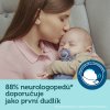 canpol babies set symetrickych silikonovych dudliku light touch 18m pure color modry