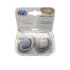 canpol babies set symetrickych silikonovych dudliku light touch 18m pure color modry