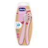 CHICCO Lyžička silikónová 2 ks 6m+ (Variant modrá)