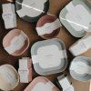 MUSHIE HRANATÝ TANIERIK, 2 KS (Variant DUSTY ROSE)