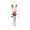 BABYONO Hračka pískacia s hryzačkou Rabbit Karo 3m+