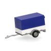 Car canvas trailer 1-axle, blue/white