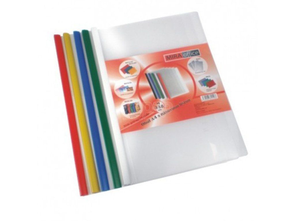 Obal transparentný PP+farebná lišta