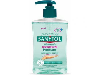 Tek mydlo 250ml Sanytol dezinf. s dávkovačom rôzne druhy