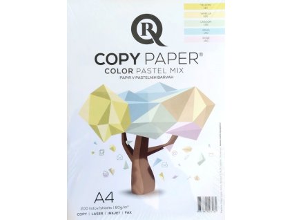 Kancelársky papier farebný A4 80g R-copy Color pastel 5 far./200