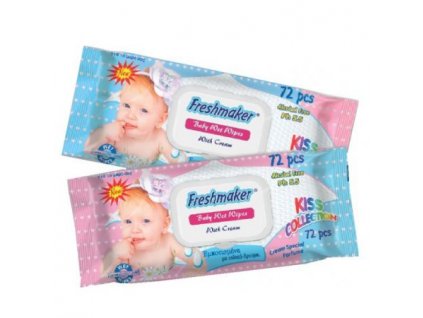 Utierky vlhč Freshmaker Kiss Collection FM20 s klipom 72ks