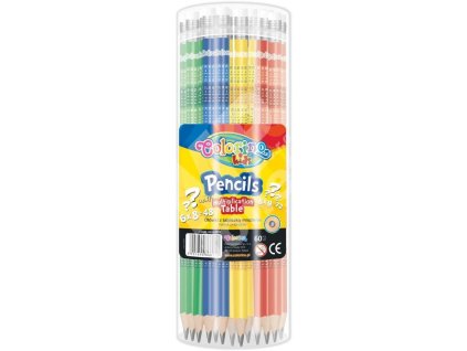 Ceruzka Colorino guľatá s gumou a násobilkou