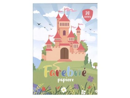 Papier farebný v zložke A4 /20ks/
