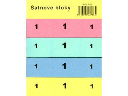 Blok šatňový farebný  100list  966