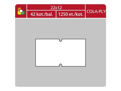 Etikety 22x12 pre 2212 cenovka biela obdĺžnikové