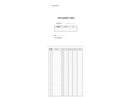 Kniha pokladničná 948 /96 list/ tvrdá väzba