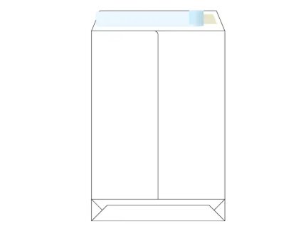 Obálka/taška B4-X s kríž.dnom biela samo