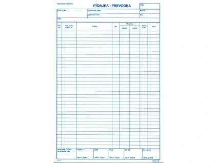 Výdajka-prevodka A4-100list. 140