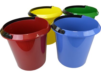 Vedro 10L okrúhle s plastovou rúčkou rôzne farby