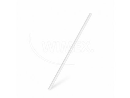 Slamky papierové rovné, biele 20 cm, O 6 mm [100 ks]   40800_1