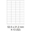 Etiketa samolep 52,5x21,2  / 4x13 / ETIBOX
