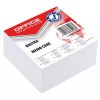 Poznámkový bloček kocka Office products lepená biela, 85x85x40 mm