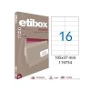 Etikety univerzálne 105x37mm Etibox A4 100 hárkov