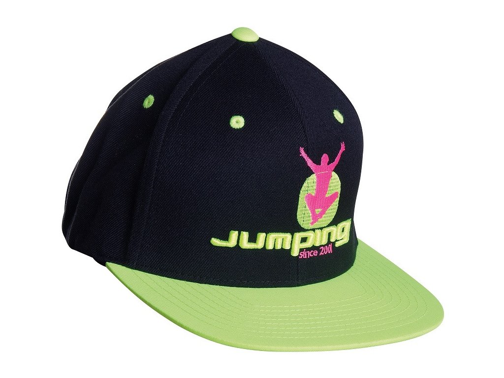 Jumping Black Snapback Cap – Yellow Visor
