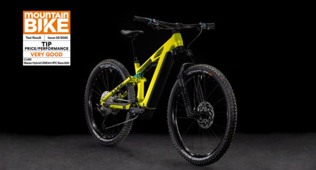 CUBE Stereo Hybrid ONE44 HPC RACE - vítěz testu časopisu MOUNTAINBIKE magazine