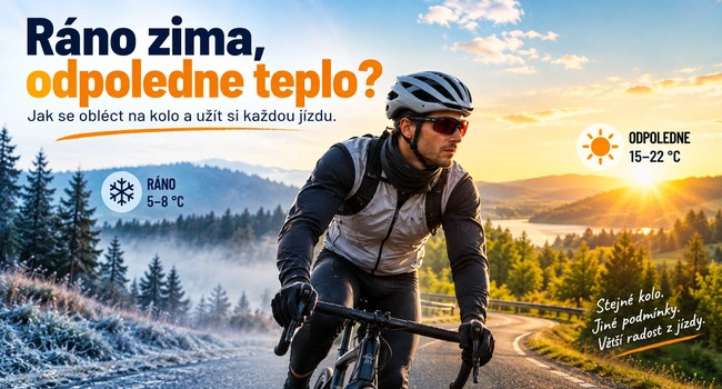 Jak se obléct na kolo, když je ráno zima a odpoledne teplo