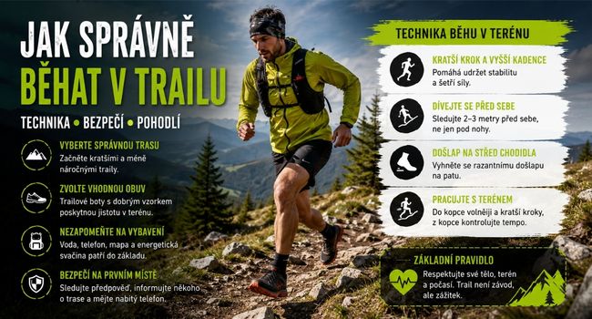 Jak správně běhat v trailu: technika, vybavení a rady pro bezpečný běh v terénu