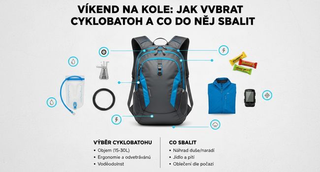Víkend na kole: jak vybrat cyklobatoh a co do něj sbalit