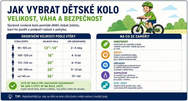 Dětská kola: jak vybrat správnou velikost