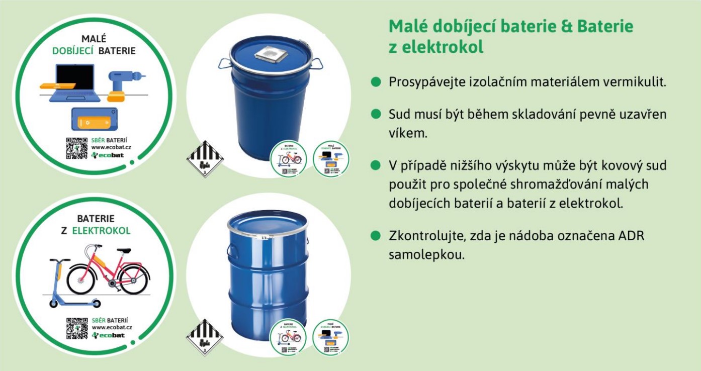 sběr starých baterií