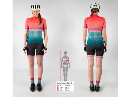 ENDURA Wms Lines dres dámský LTD coral L (Varianta 5)