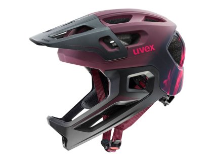 Dětská helma Uvex React Jr Fullface cranberry matt_1
