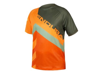 ENDURA SingleTrack Print Tee LTD dres pánský oranž (Varianta M)