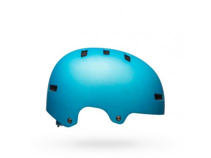 bell span youth bmx skate helmet matte bright blue right[1]