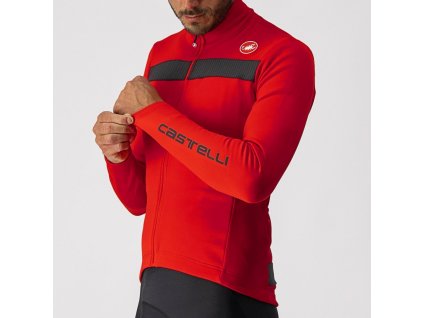 CASTELLI dres PURO zateplený dl.r.pánský červený (Varianta 3XL)