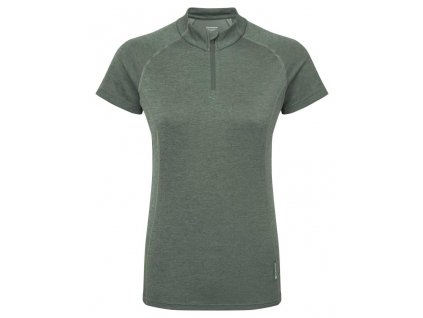 MONTANE triko kr.r.a zip DART dámské zelenkavé (Varianta L)