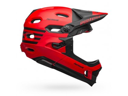 bell super dh spherical mountain bike helmet fasthouse matte red black right[1]