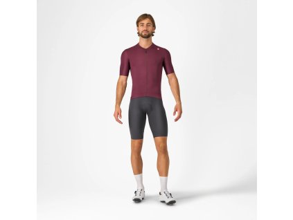 CASSTELLI dres kr.rukáv ESPRESSO pánský bordeaux