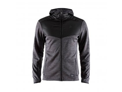 CRAFT BREAKAWAY hood mikina celozip pán.black mel. (Varianta S)
