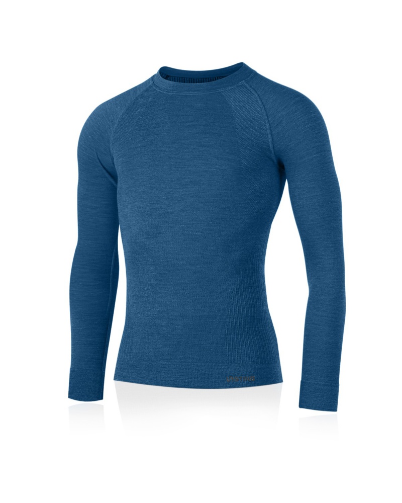 LASTING MAPOL light merino wool pánské triko modré Varianta: L-XL