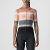 CASTELLI DOLCE dámský dres meruňkovo-šedo-černý (Varianta S)