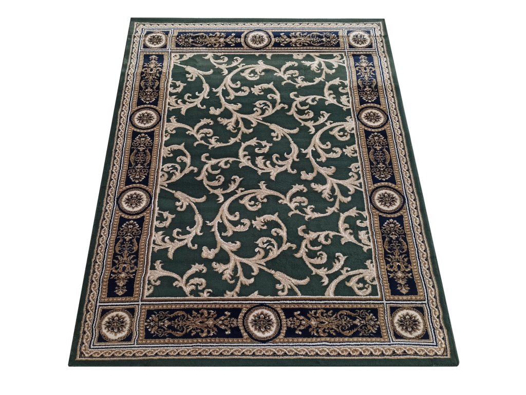 Zelený vintage koberec Exclusiv 01N