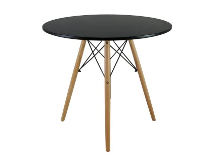 Okrúhly jedálenský stôl Jerry - čierna